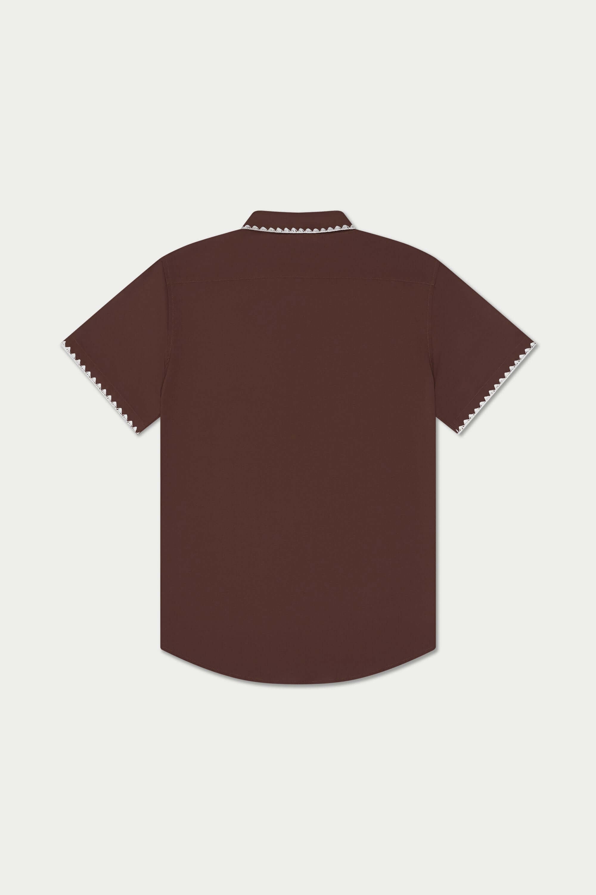 Mavrans brown stitch weekend shirt