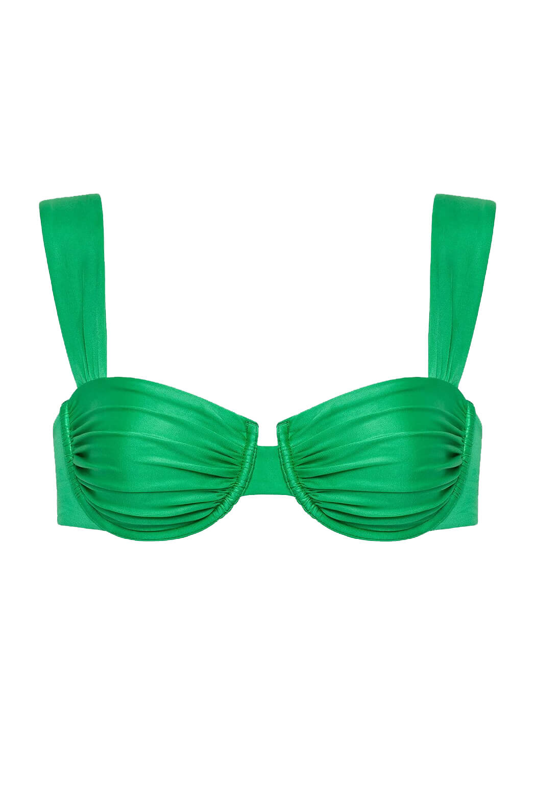 Montce Swim Bella bikini top in emerald shimmer