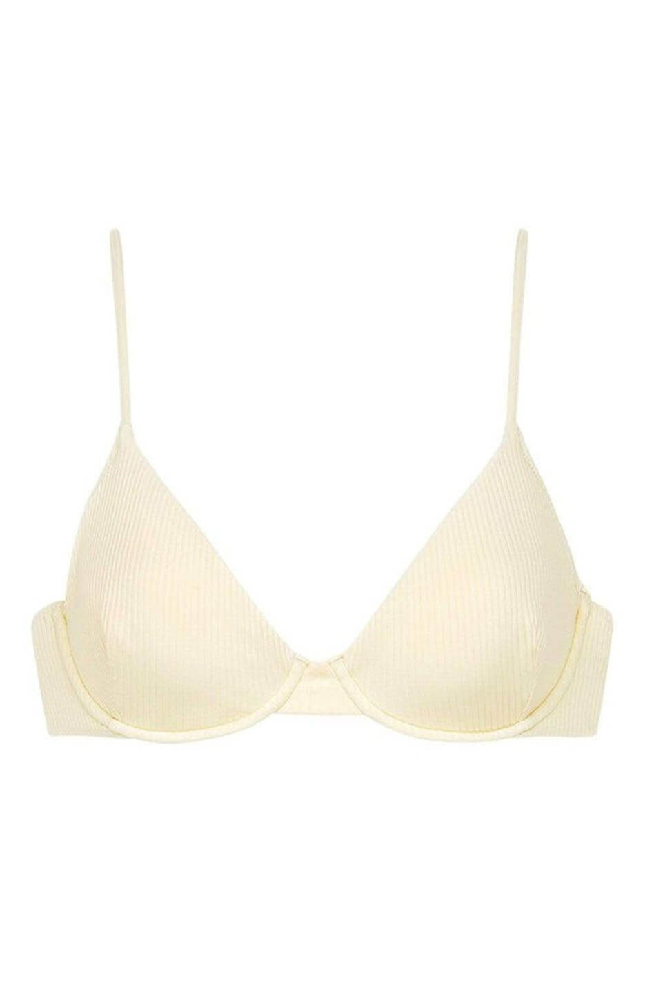 Montce Dainty bikini top in cream rib