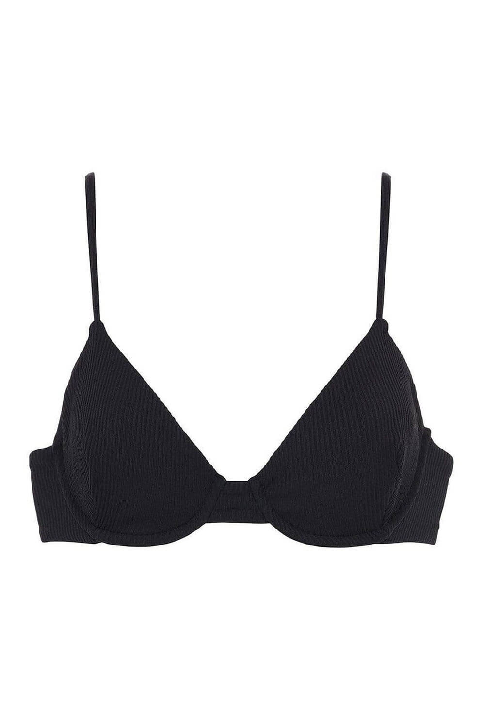 Montce Swim dainty top in black rib