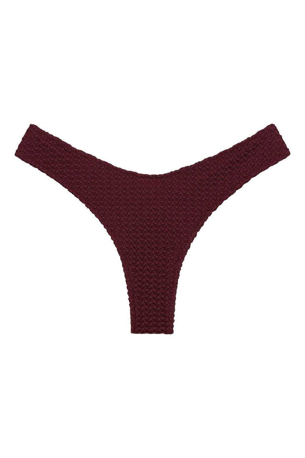 Montce Swim Lulu Bottom in maroon crochet
