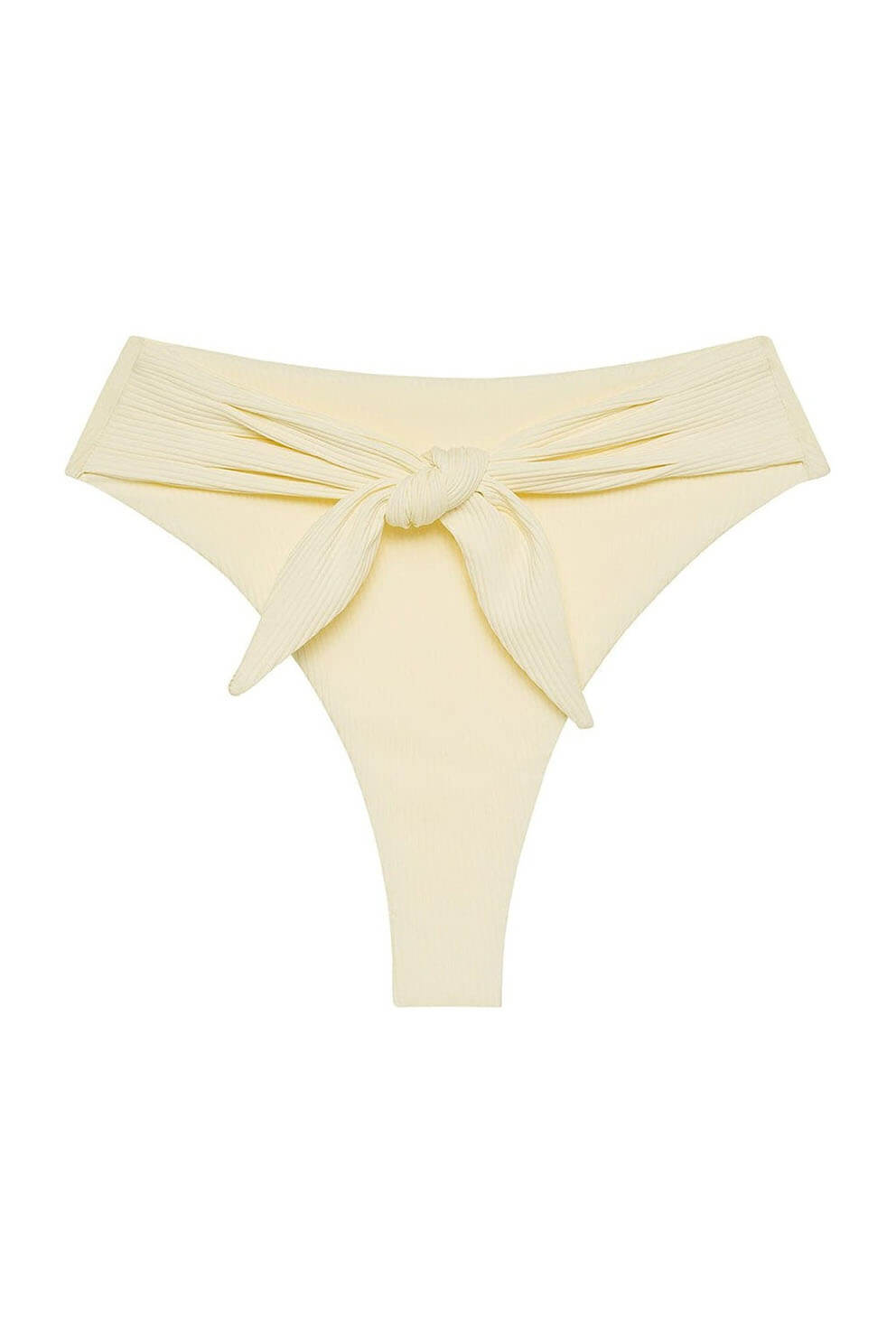 Montce Paula tie up bottom in cream rib