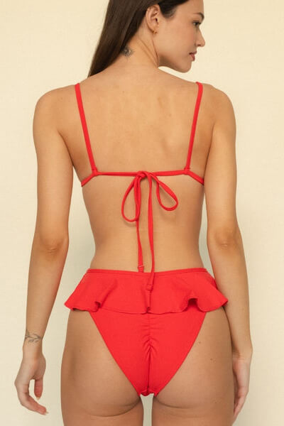 Montce Swim Devin Rosa Top in cherry