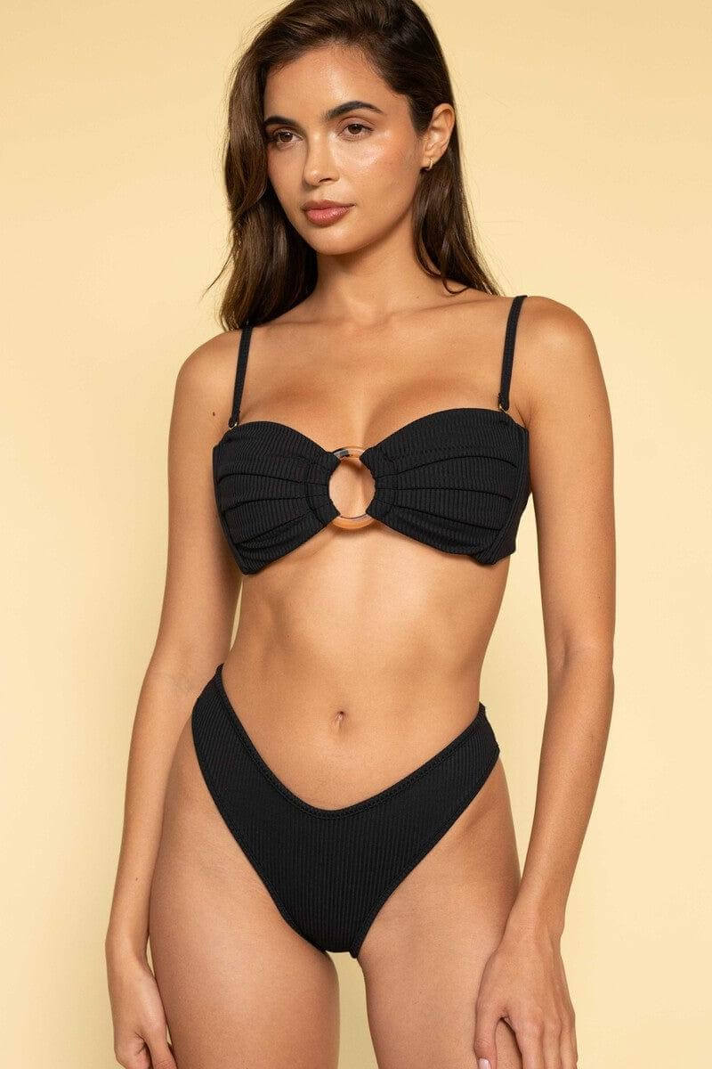 Montce Swim lulu bottom in black rib