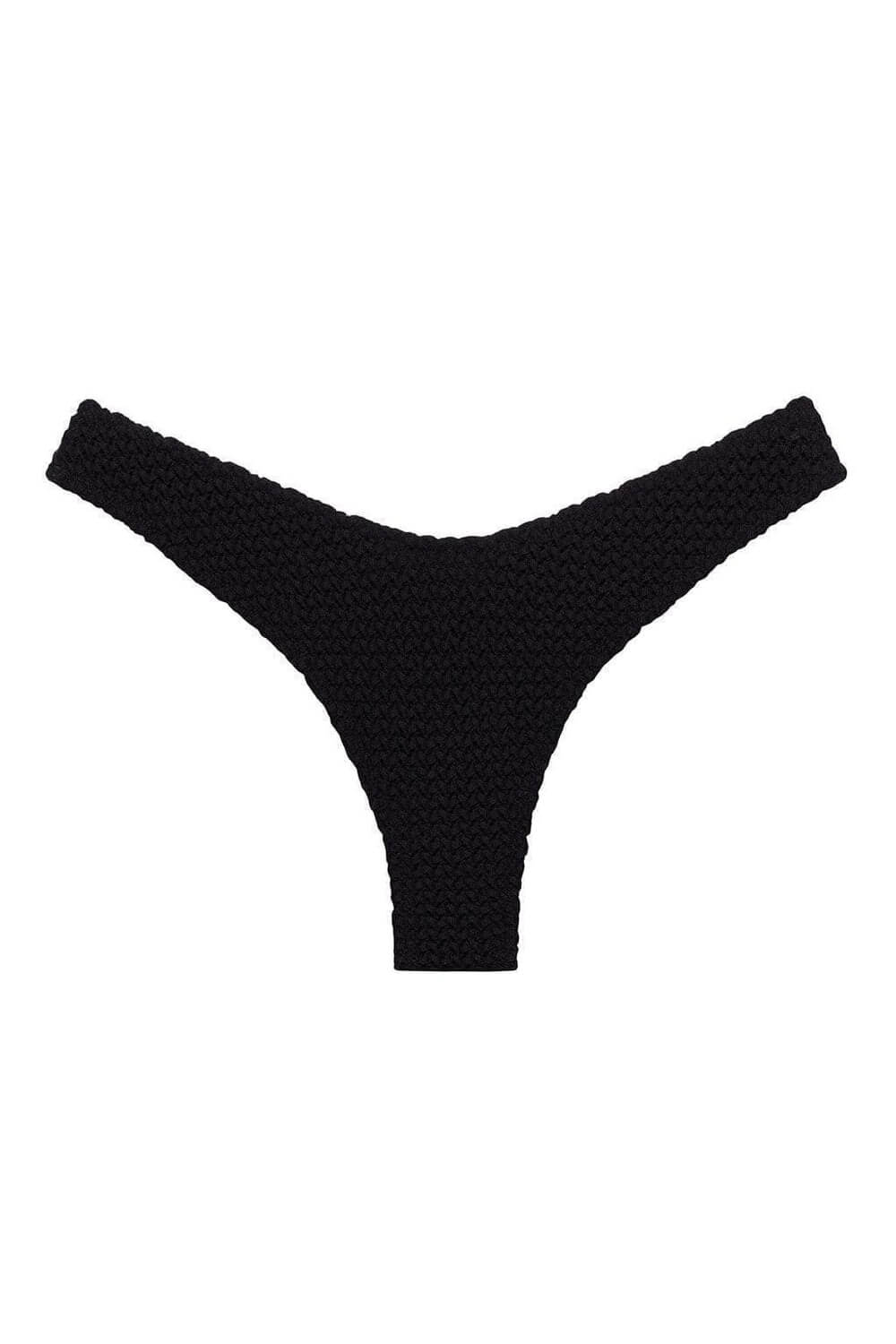 Montce Swim Lulu zig zag bottom in black crochet