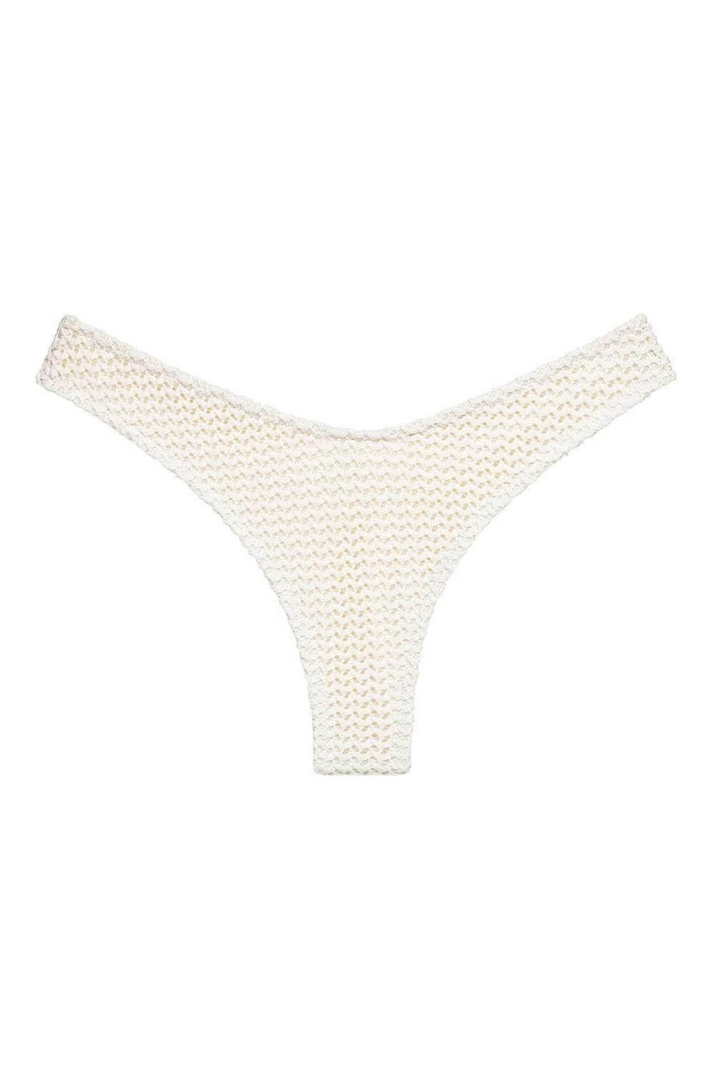 Montce Swim lulu zig zag bottom in bone crochet