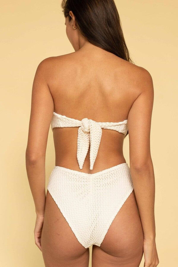 Montce Swim Paula Bikini Bottom in bone crochet