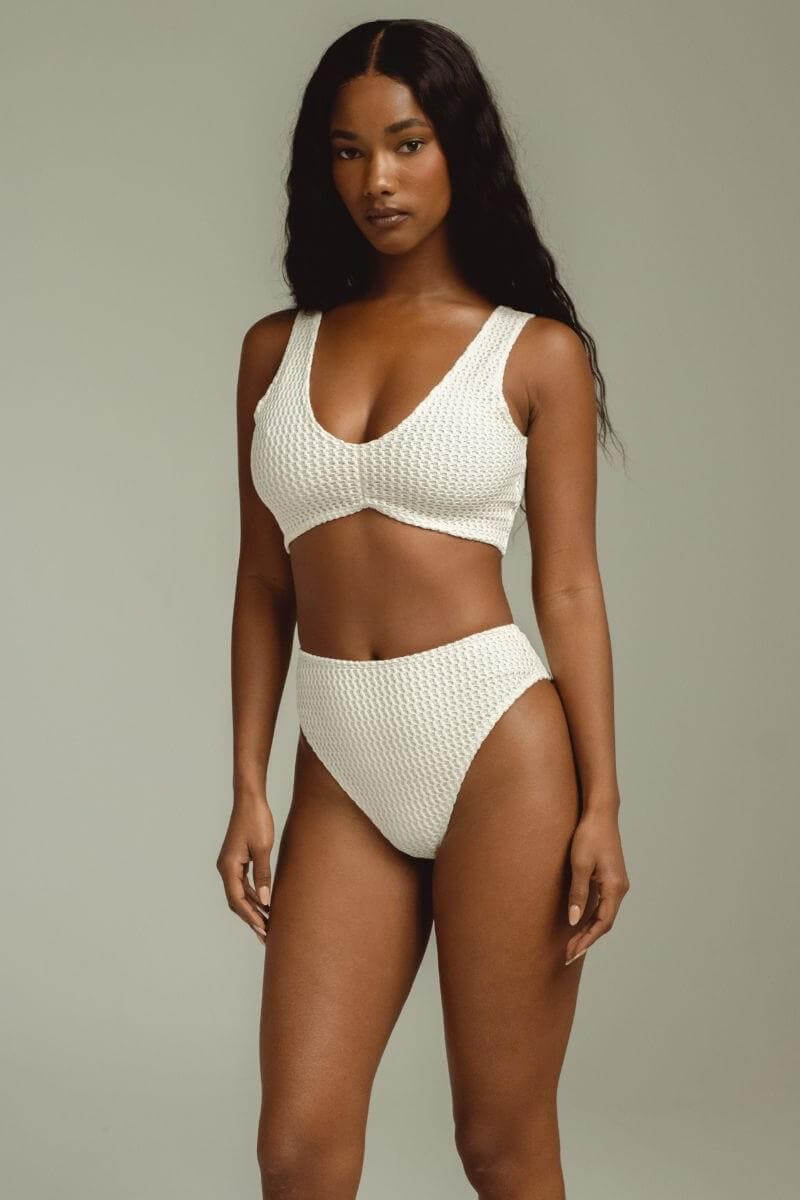 Montce Swim Paula Bikini Bottom in bone crochet