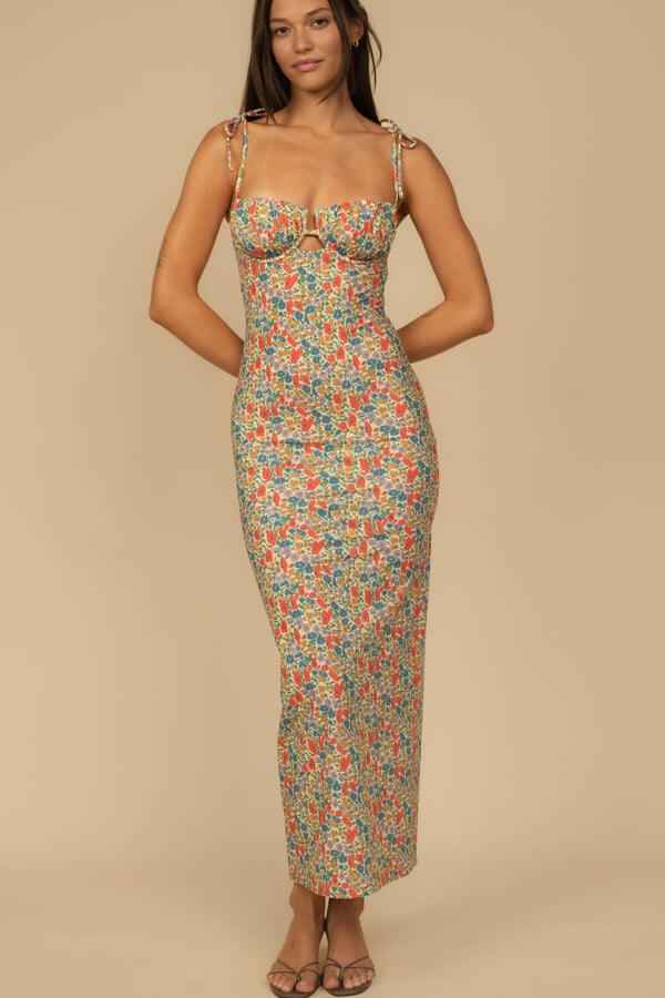 Petal Long Slip Dress