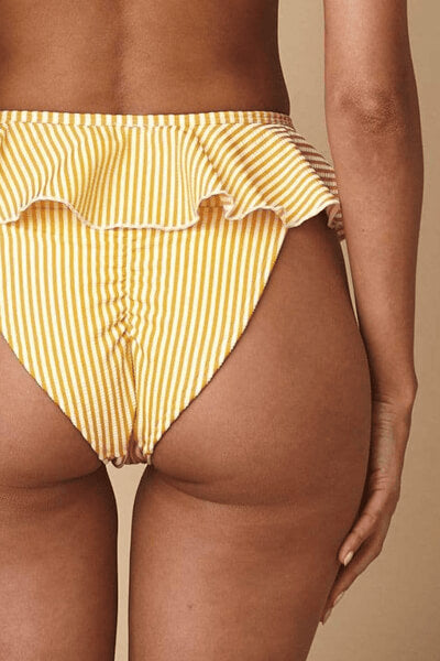 Montce swim tamarindo bottom in canary stripe