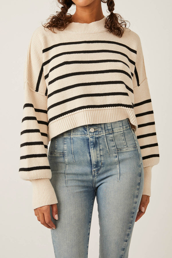 Easy Street Crop Pullover pearl combo