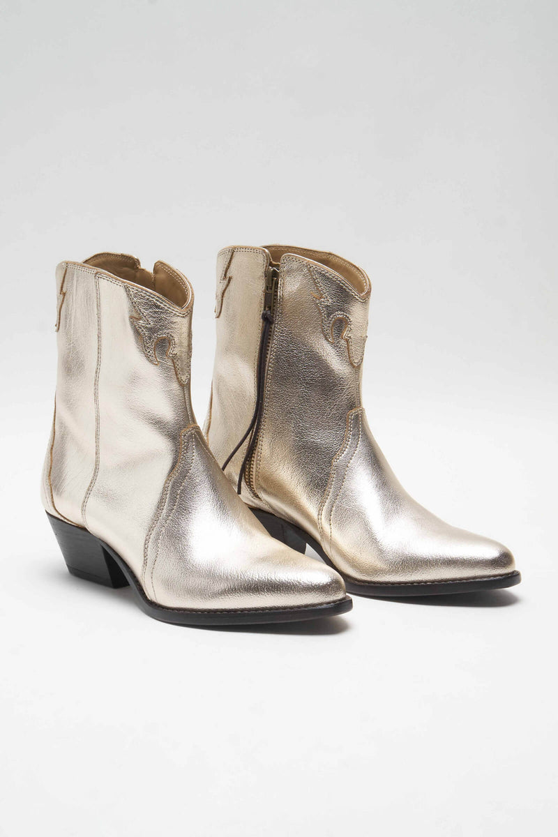 free people gold new frontier boots