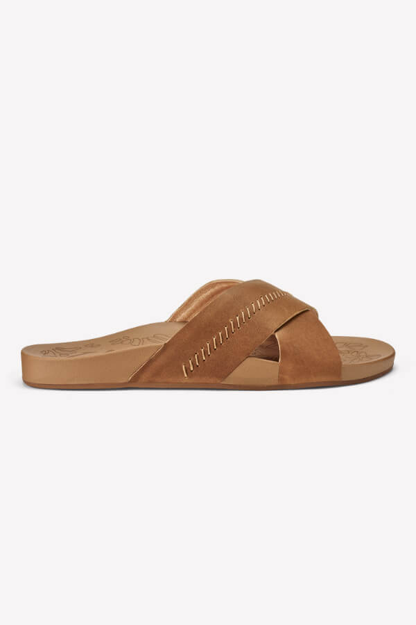 OluKai Kipea Olu Leather Sandal in sahara