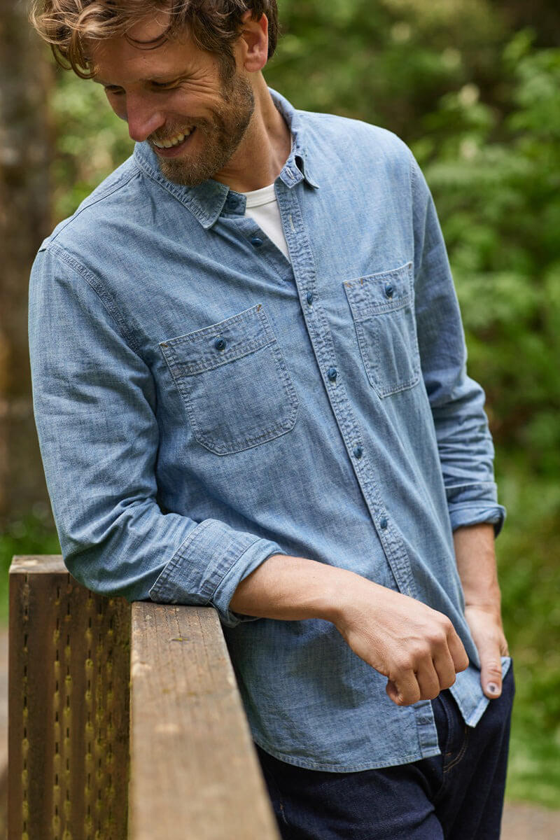 Outerknown chambray utility shirt
