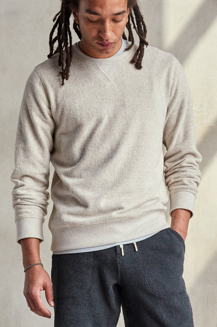 Outerknown hightide crew in oatmeal heather