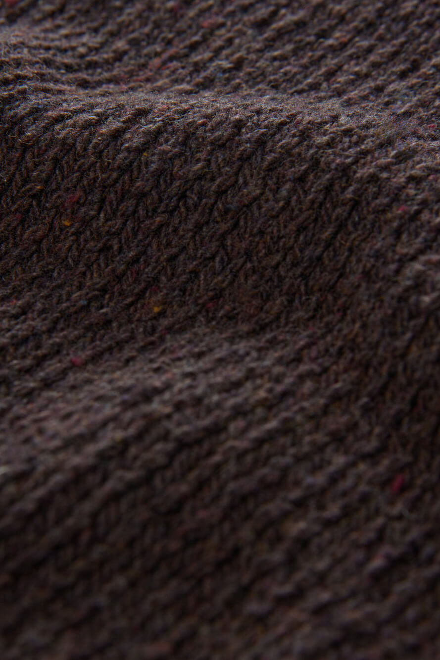 Outerknown Stinson rollneck sweater in dark brown