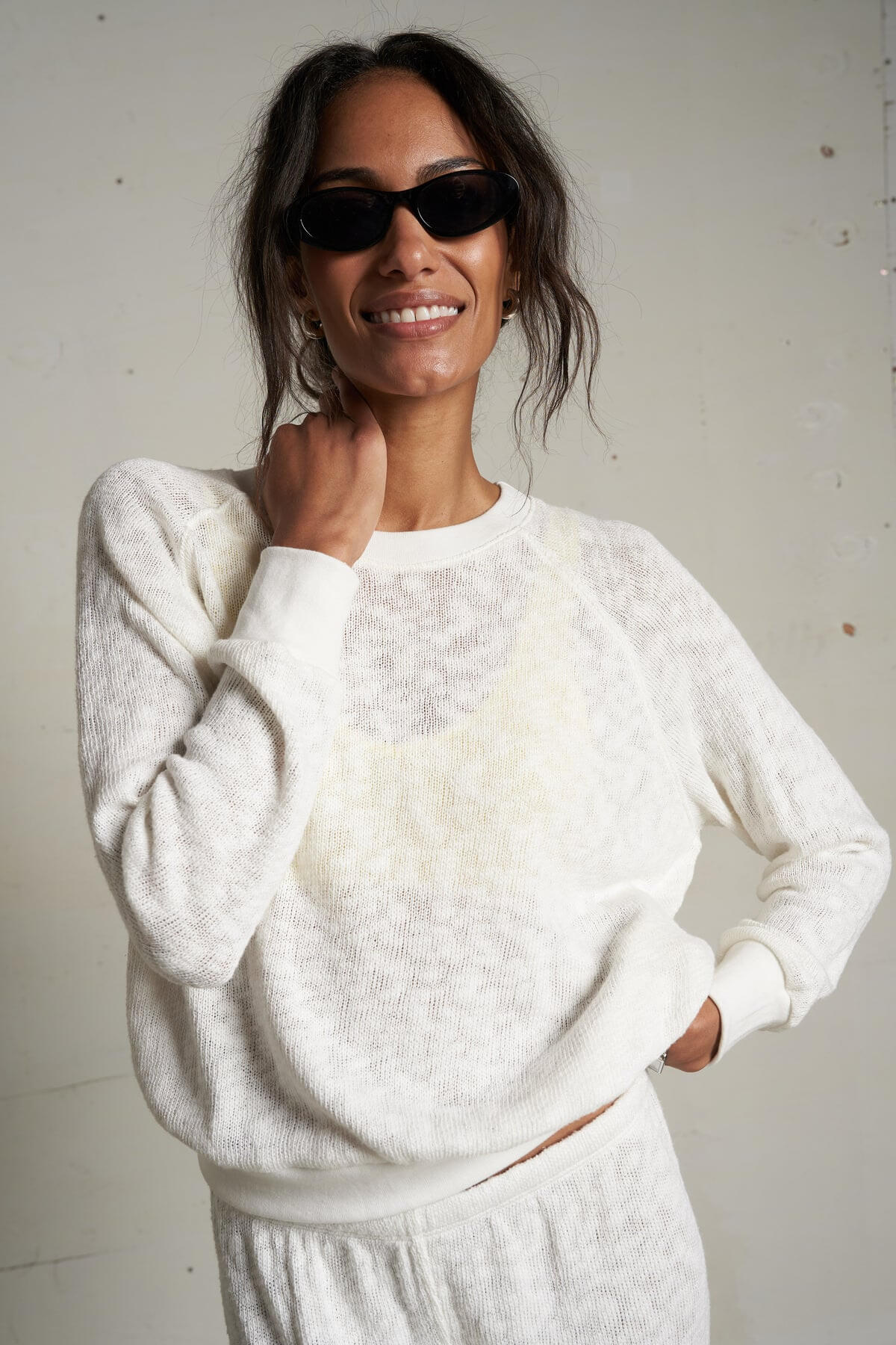Perfect White Tee Aulani crewneck in natural