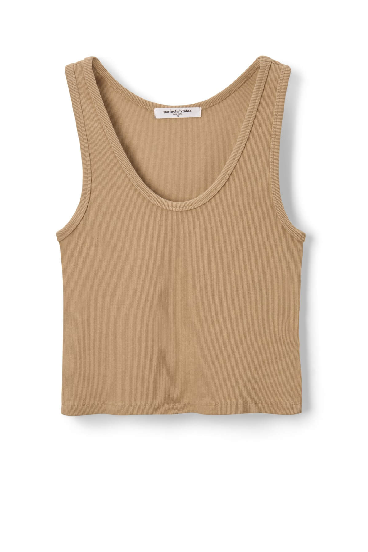 Perfect White Tee Blondie Tank in suede