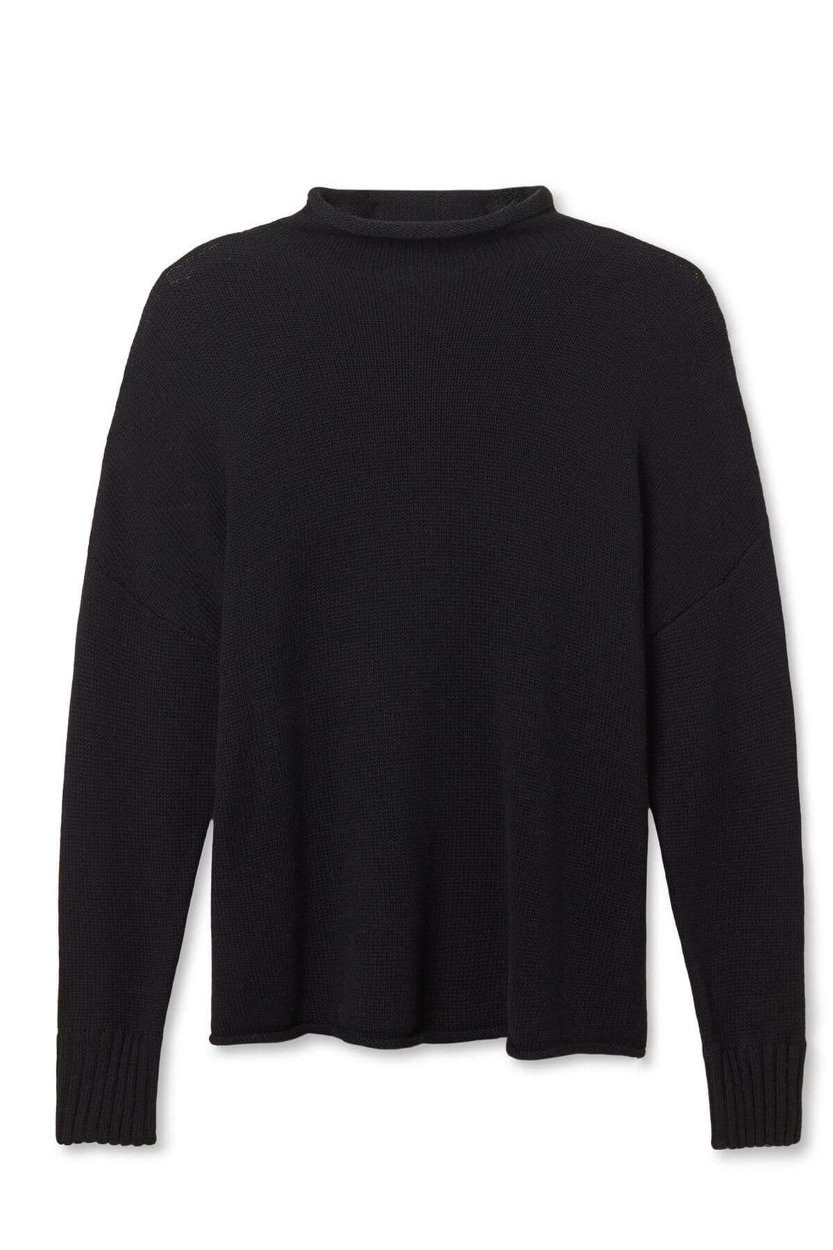 Perfect White Tee Cashmere Sweater in black