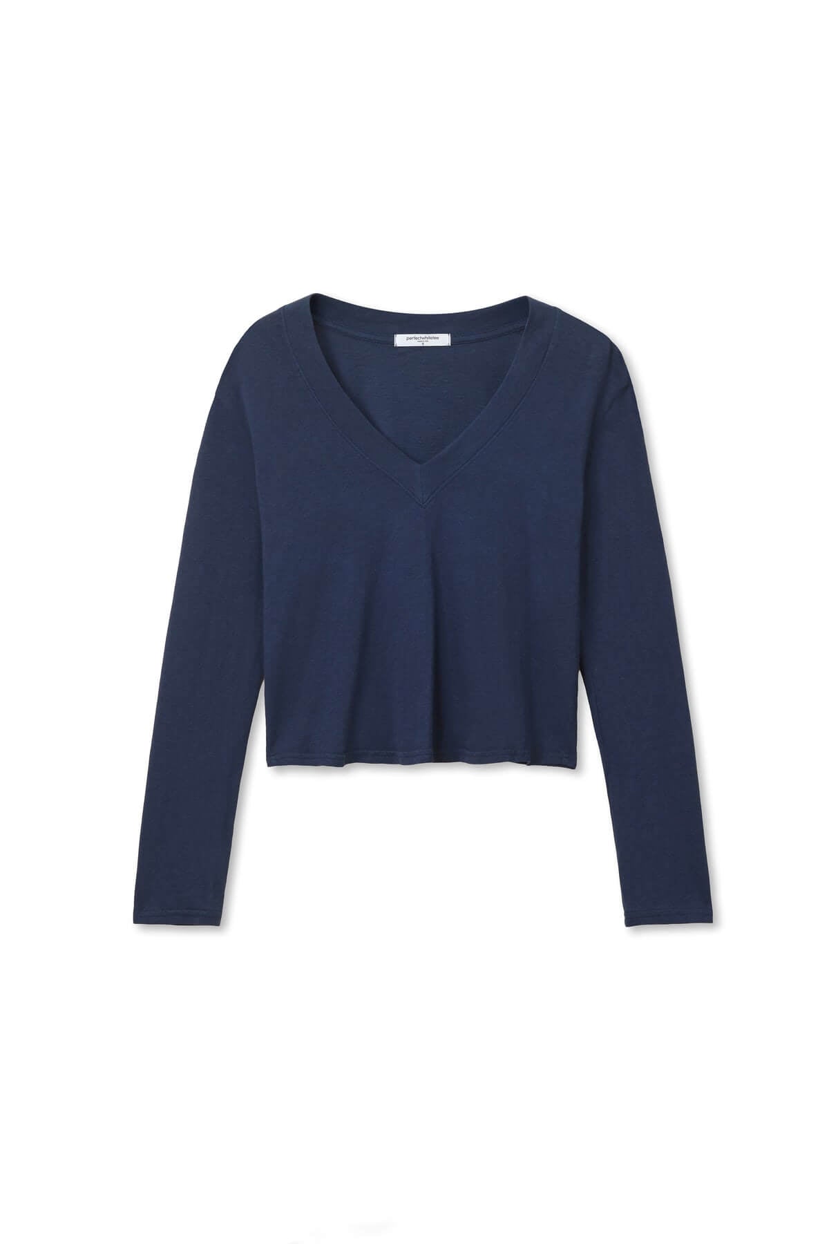Perfect White Tee Fiona Long Sleeve in navy