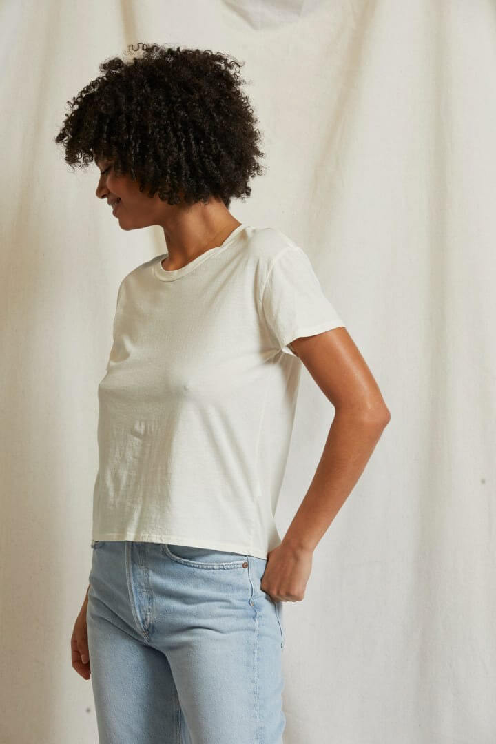 Perfect White Tee Harley boxy crew in bright ivory