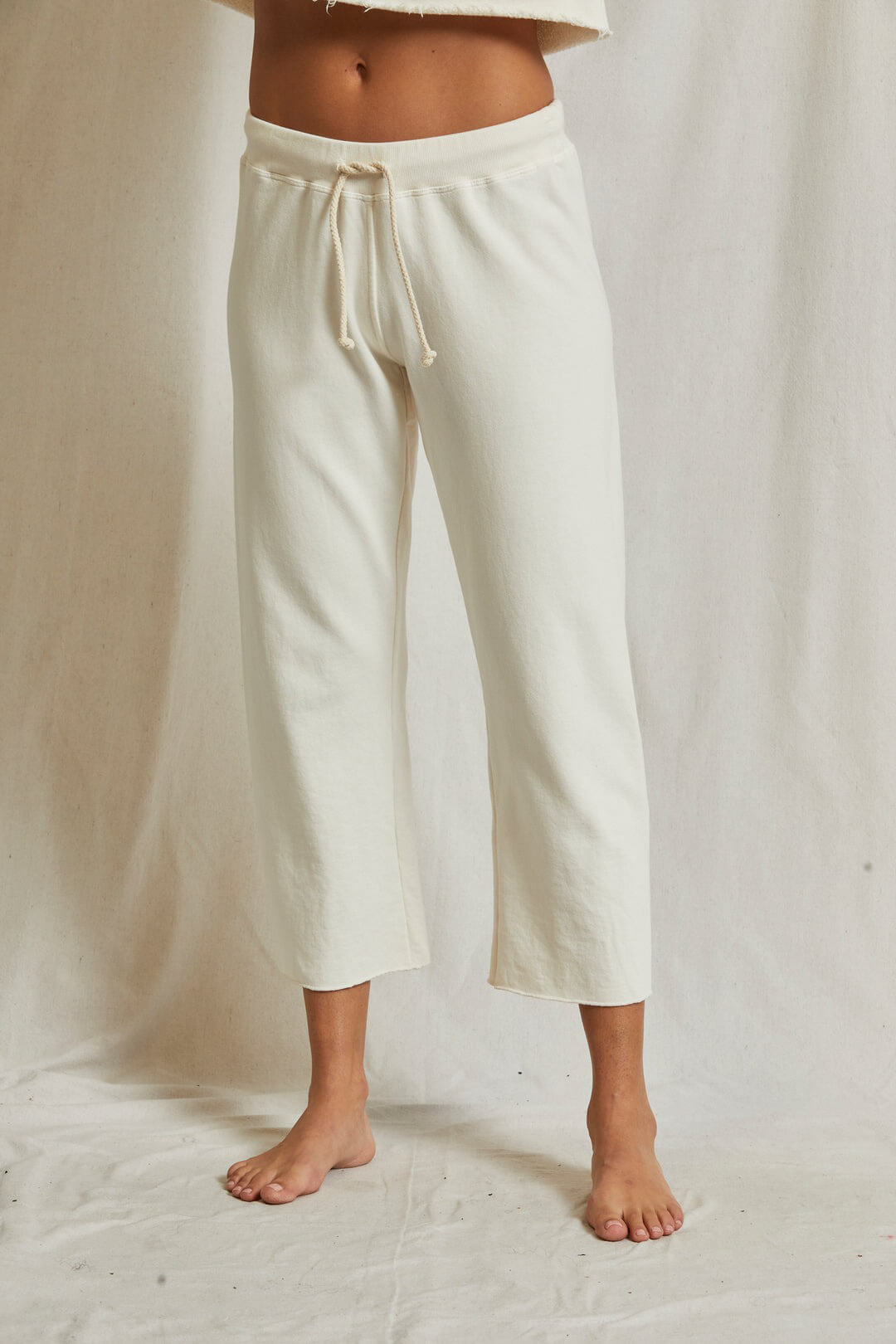 Perfect White Tee Jamaica sweatpant in bright ivory