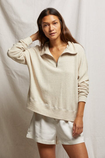 Perfect White Tee Maren sweatshirt in oatmeal