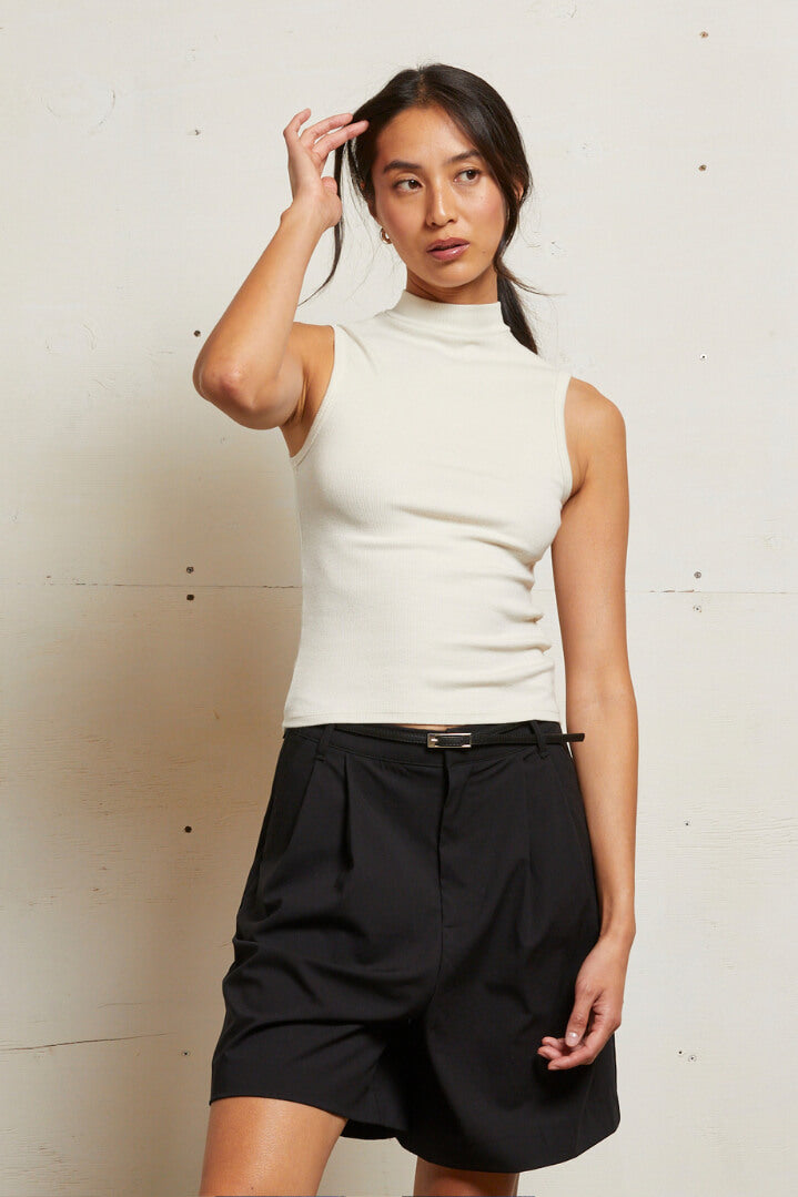 Perfect White Tee Mel Luxe Tank in sugar