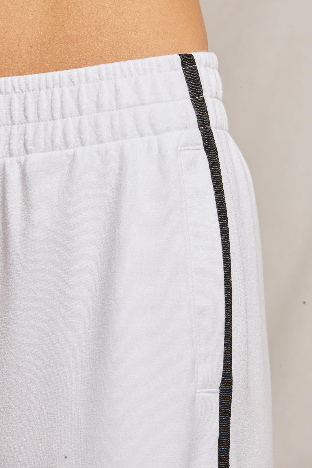 Perfect White Tee Nadia sweatpant in white black stripe