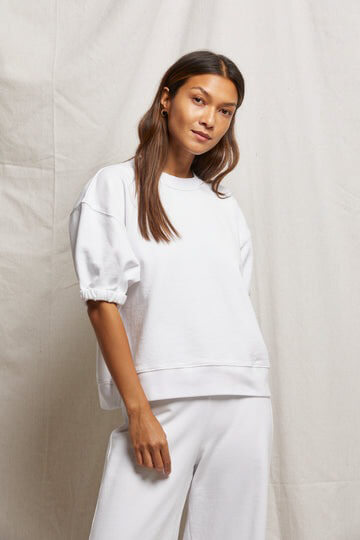 Perfect white tee Rebecca crewneck in white