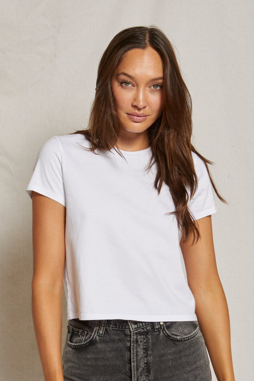 Perfect White Tee Springsteen baby tee in white