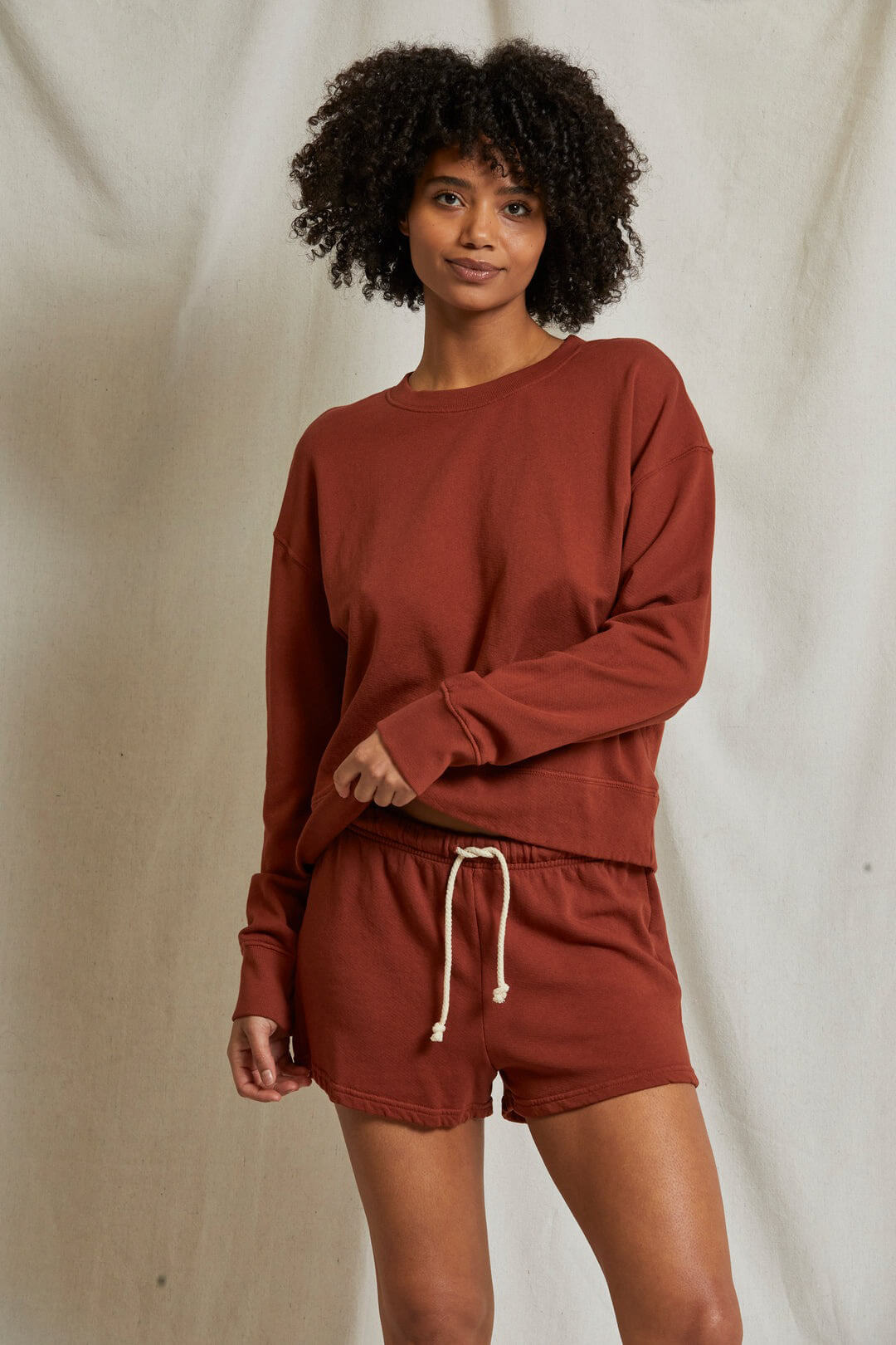 Perfect White Tee Tyler sweatshirt in russet