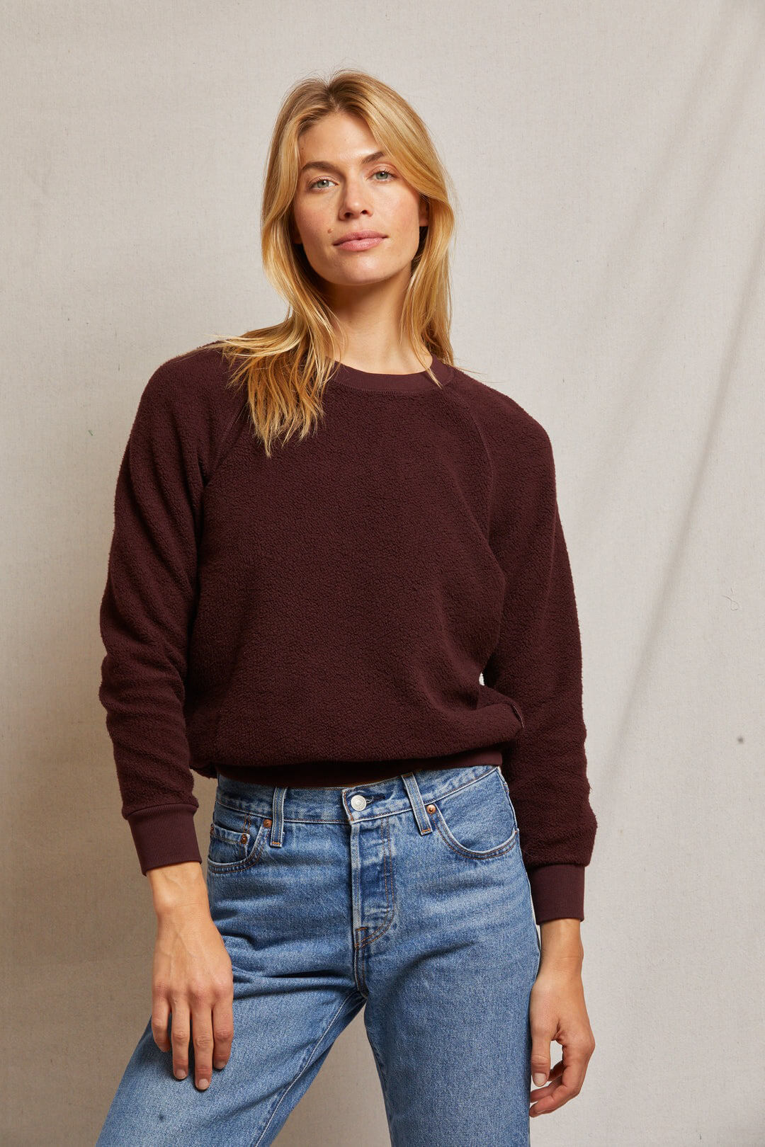 Perfect White Tee Ziggy sweatshirt in blackberry