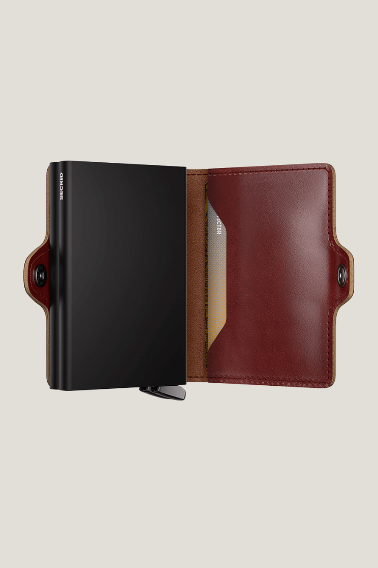 SEcrid premium twin wallet in basco brown