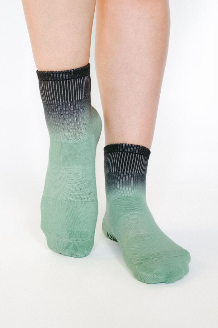 Pointe Studio cameron ankle grip sock in sage