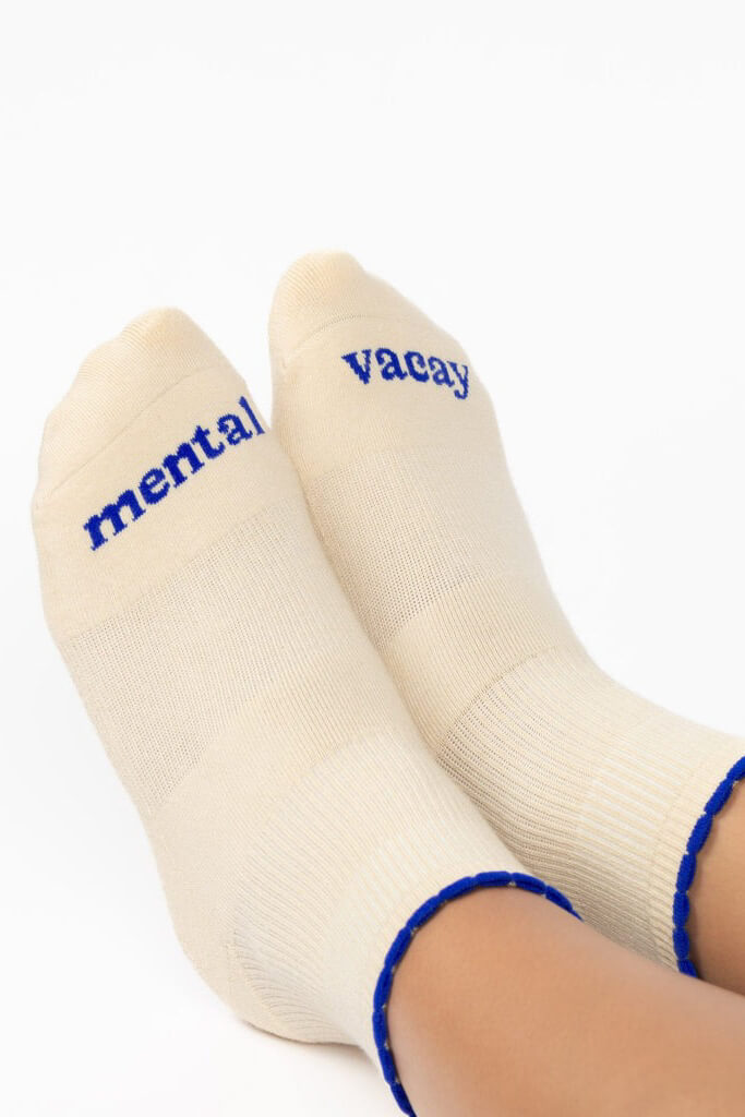 Pointe Studio Mental Vacay sock in ivory