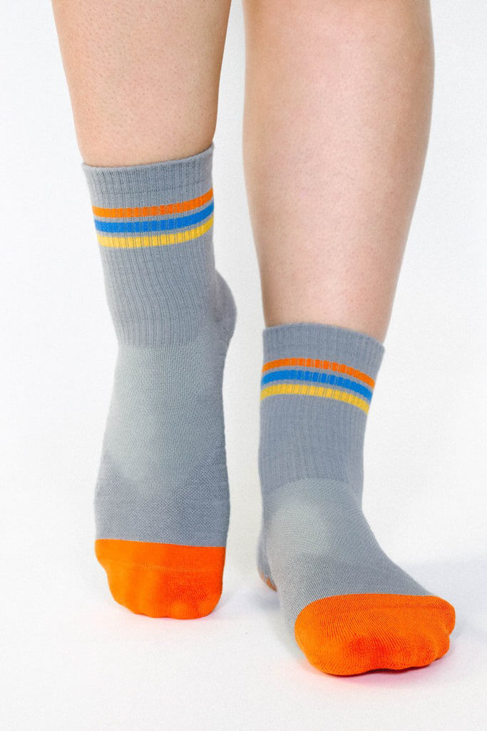 Pointe Studio Phoebe ankle runner sock in grey