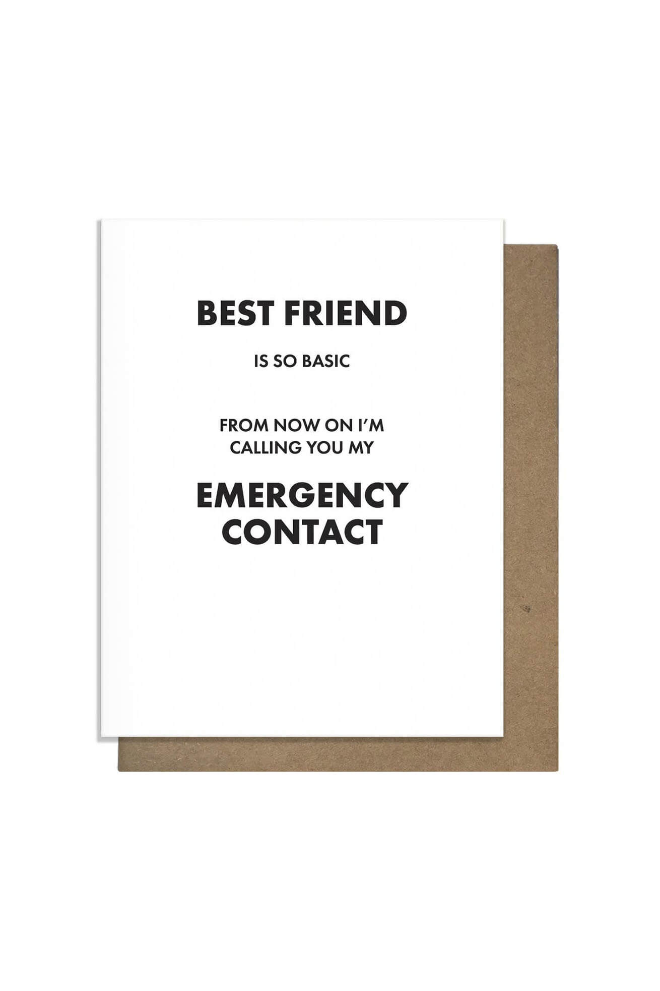 Pretty Alright Goods emergency contact card