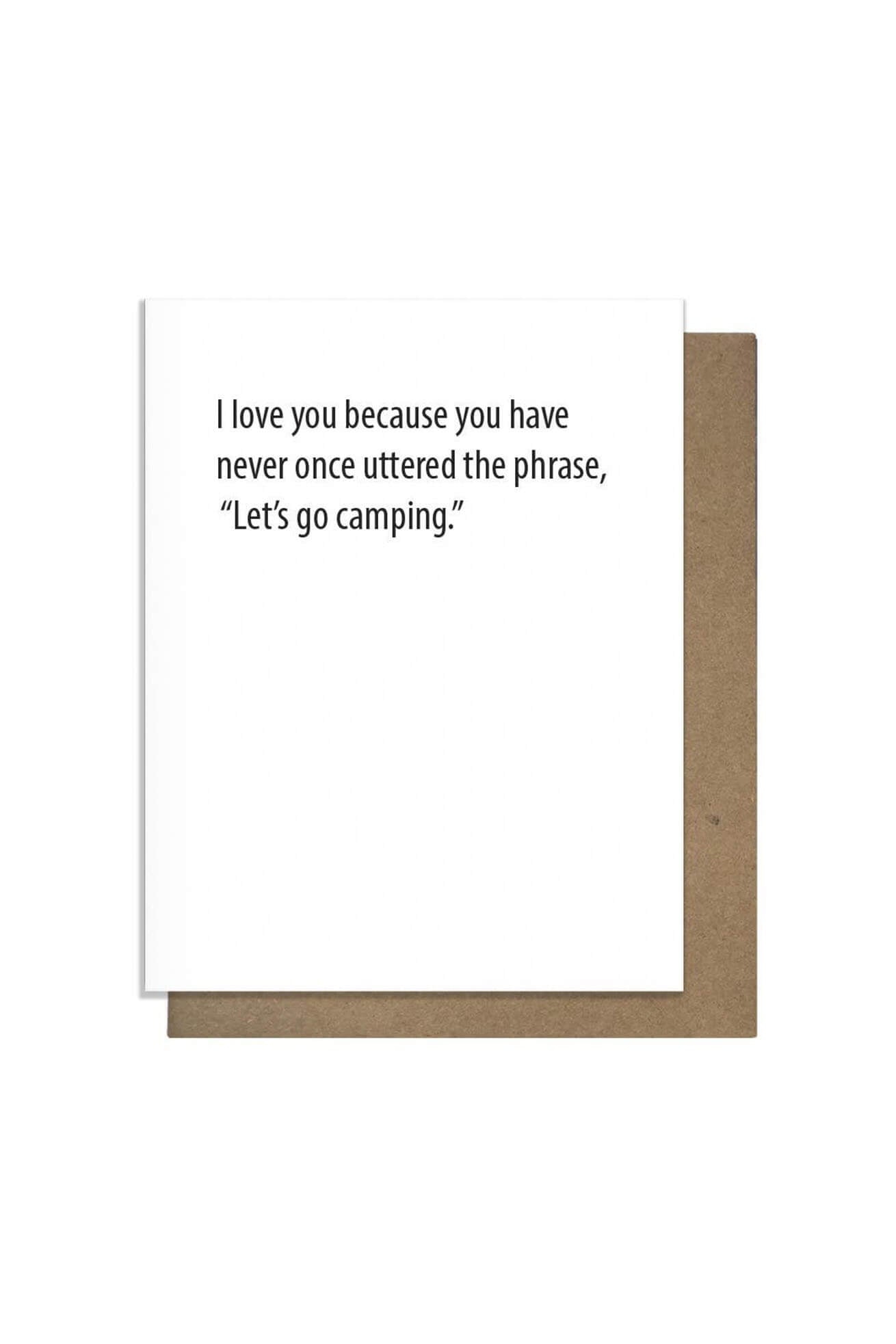 Pretty Alright Goods go camping card