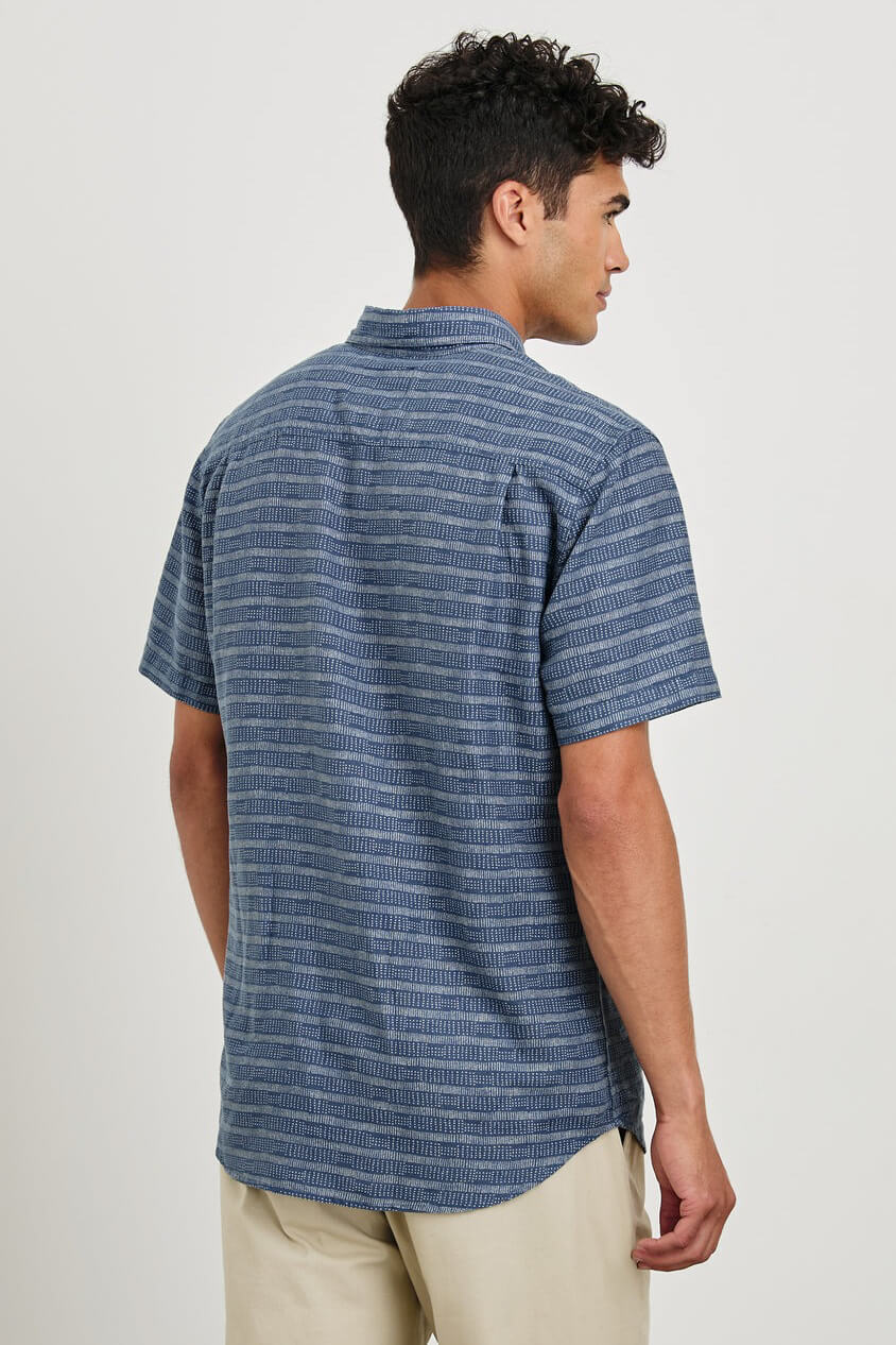 Rails Carson Shirt homespun border blue