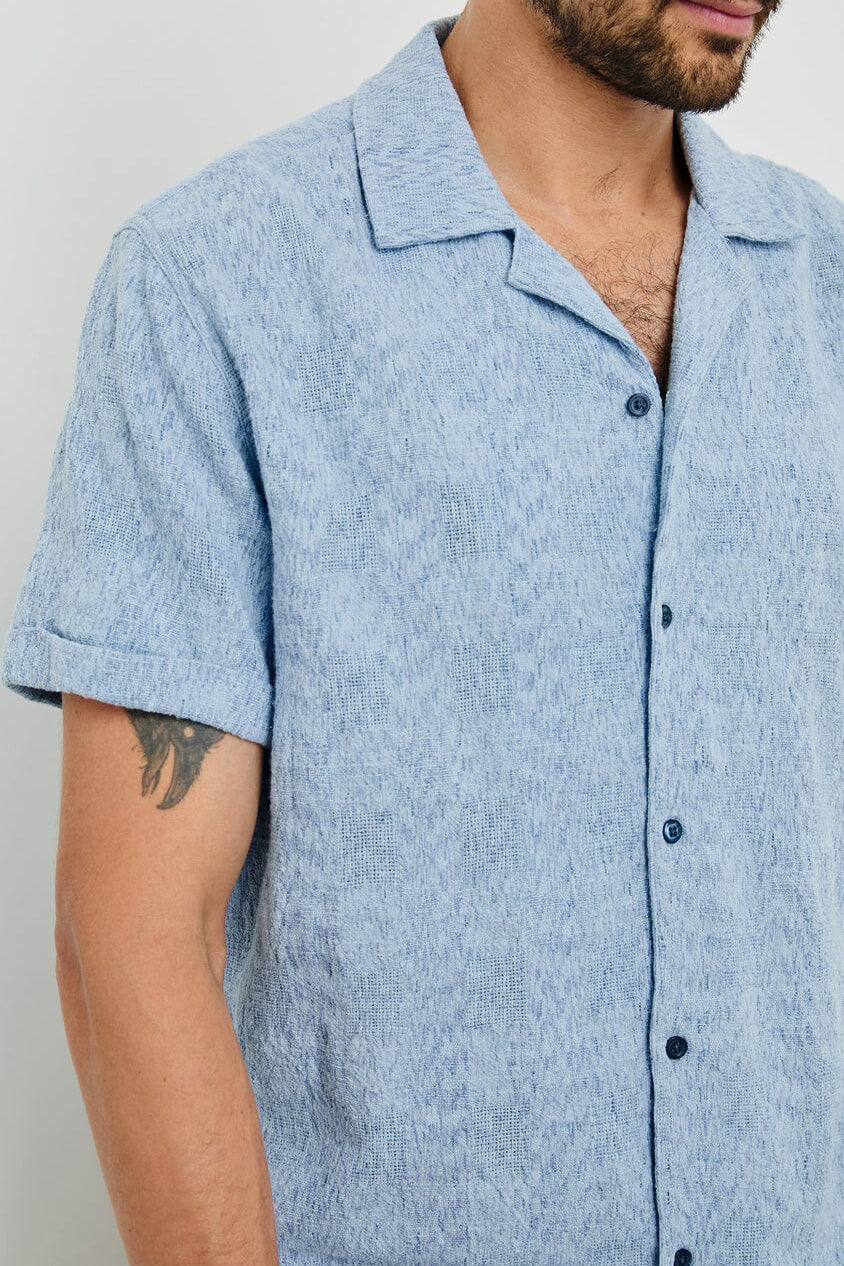 Rails Dresden shirt in cerulean ikat