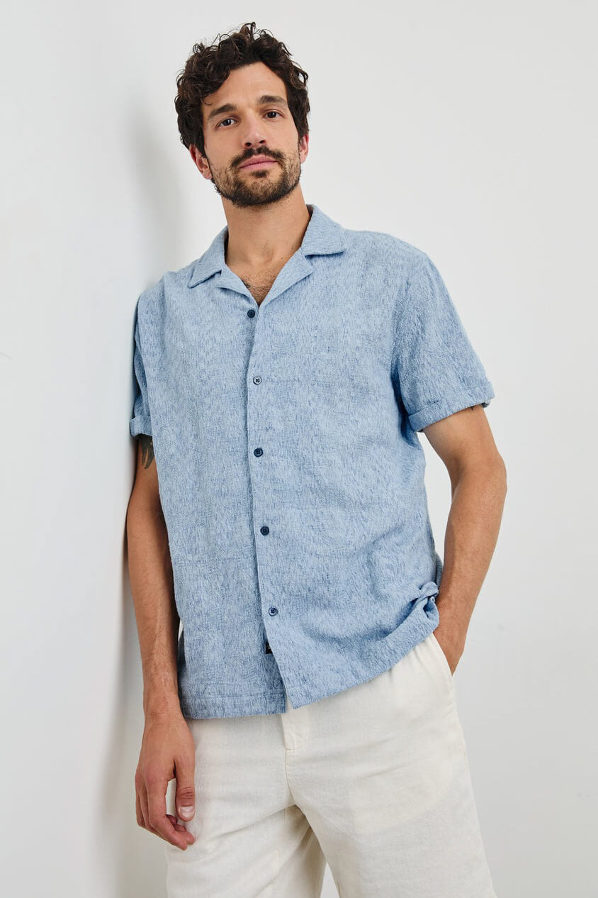 Rails Dresden shirt in cerulean ikat