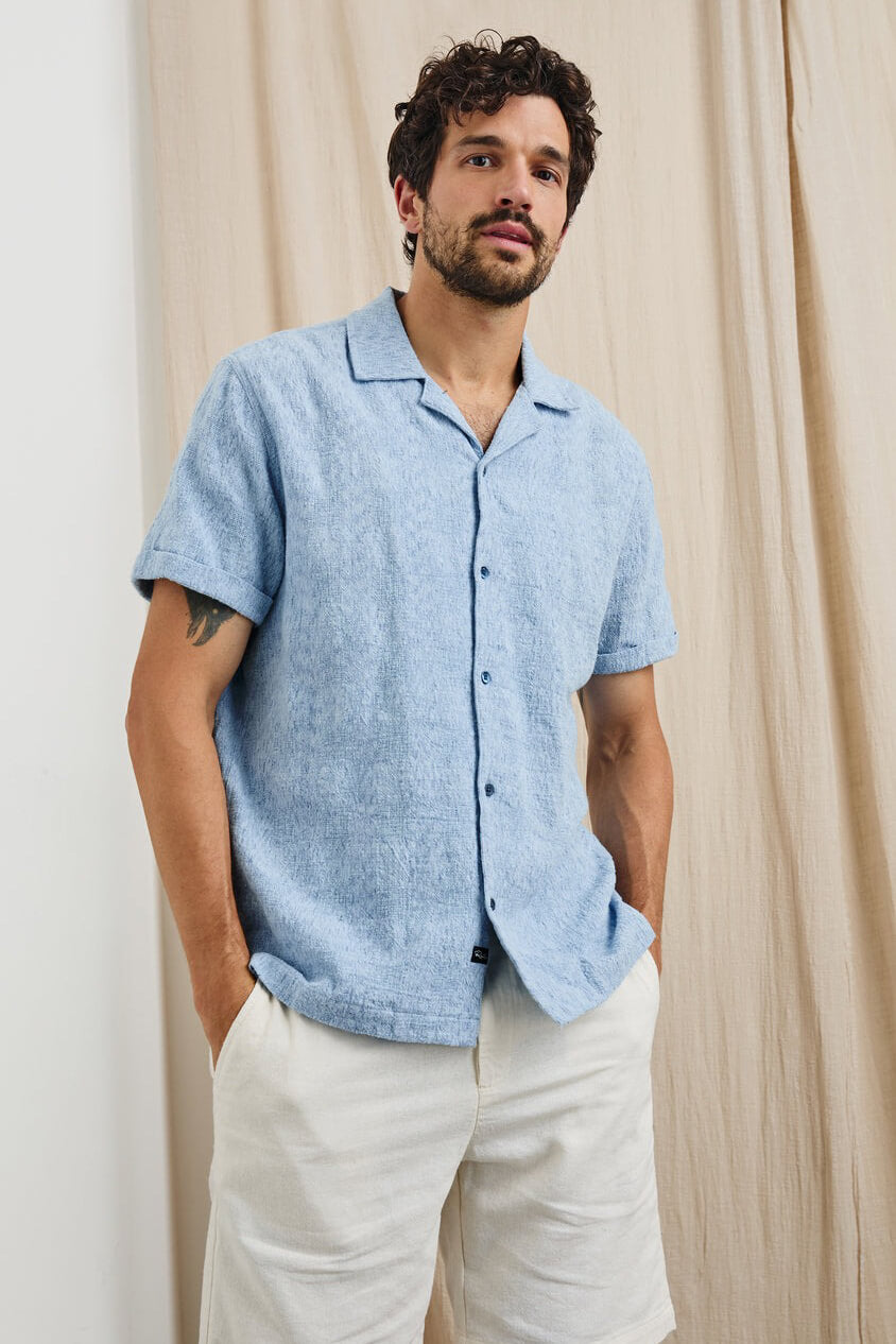 Rails Dresden shirt in cerulean ikat