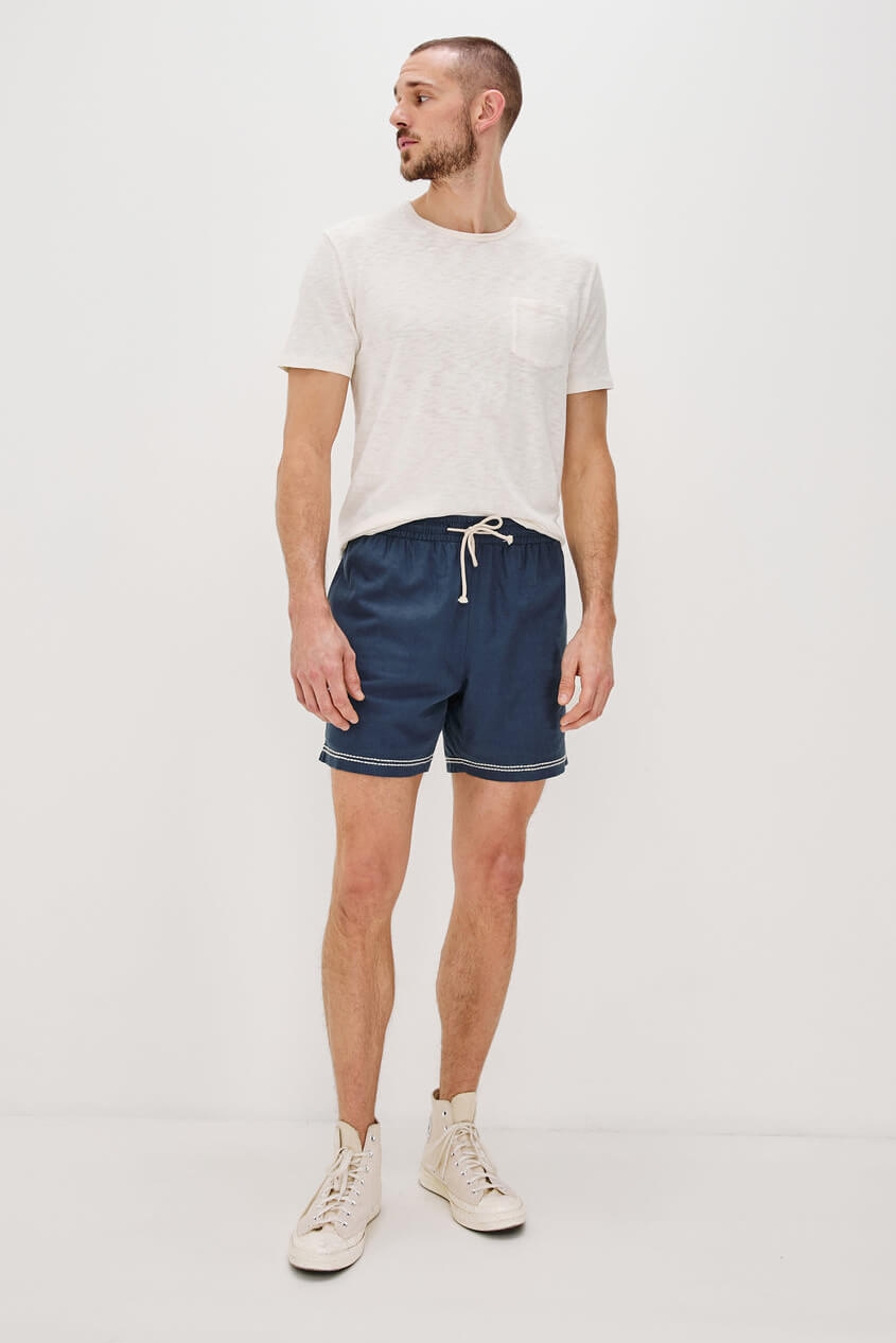 Rails Hudson Short in navy white palm