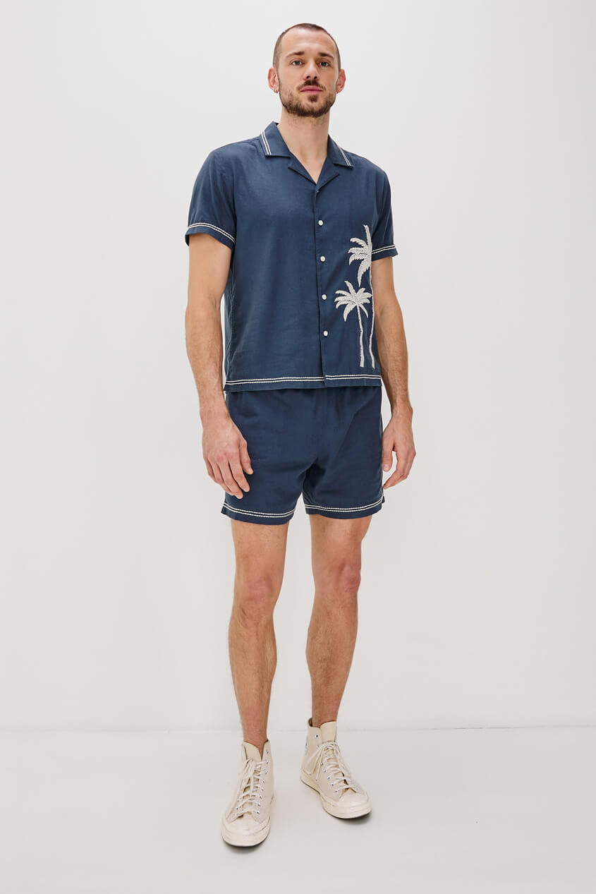 Rails Hudson Short in navy white palm
