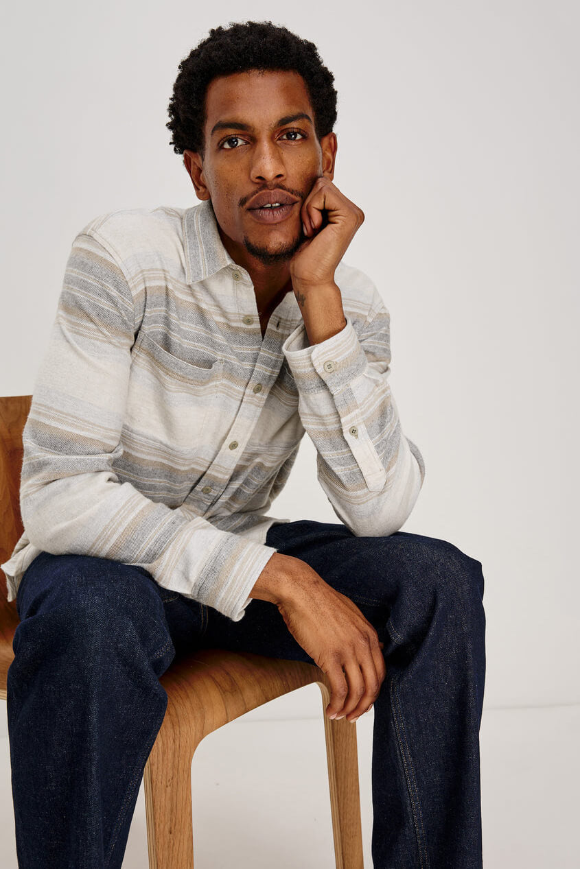 Rails Ivan Shirt in lunar rock