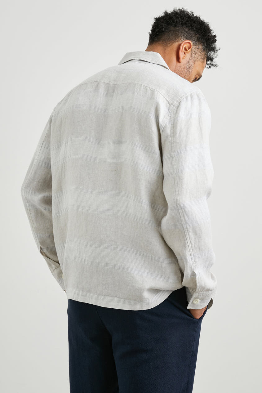 Rails Kerouac Shirt in wicker graphite stripe