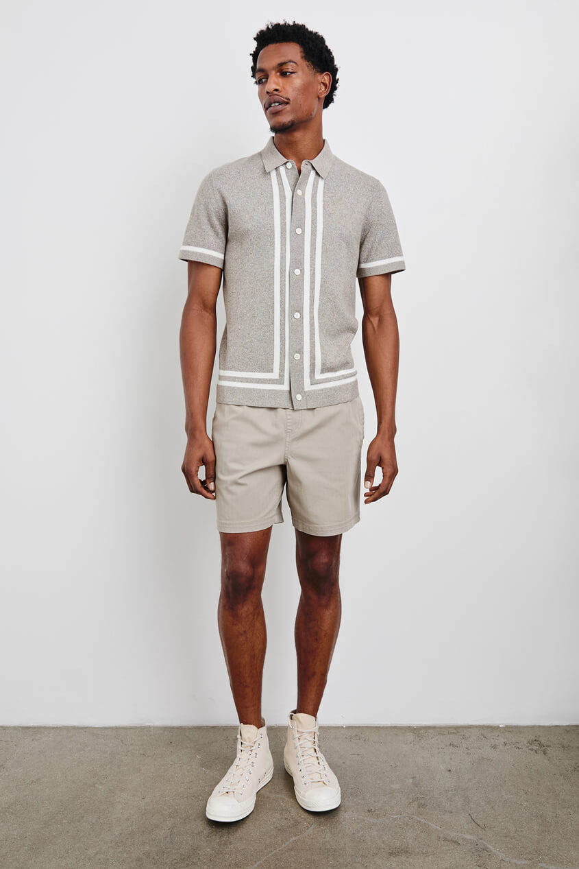 Rails leo shirt in oat grey
