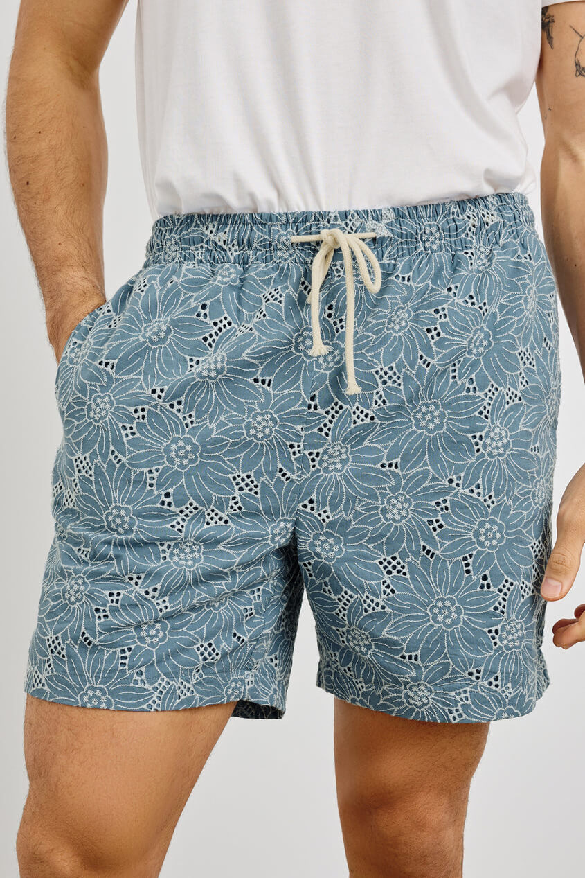 Rails Logan short in multi blue sunflower