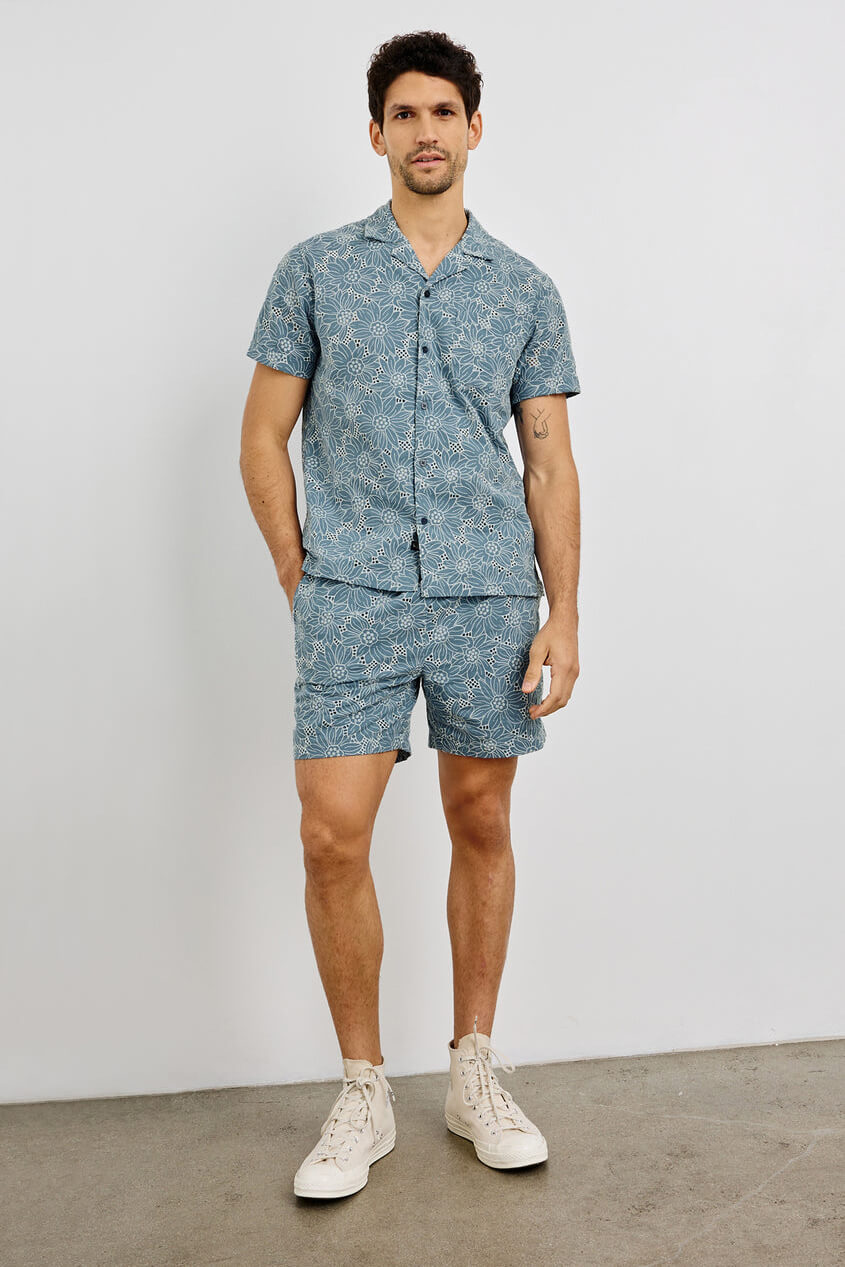 Rails Logan short in multi blue sunflower
